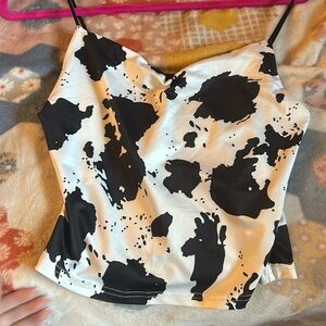 Cow print crop